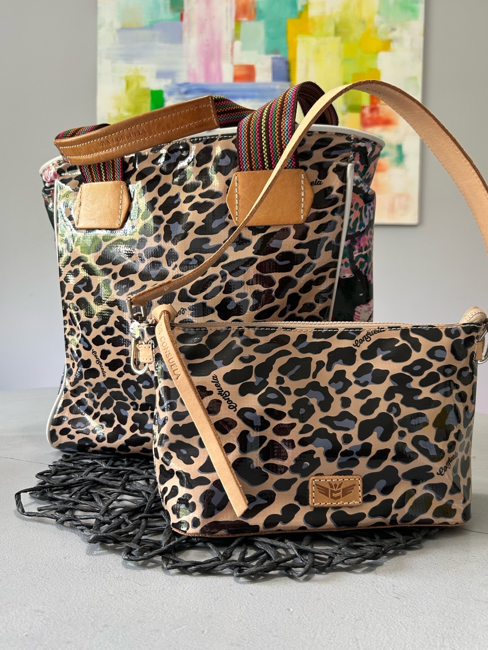 Consuela Mel Classic Tote & Consuela Blue Jag Legacy Pouch Bundle